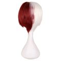 Anime Academia Akademia Shoto Todoroki Shouto White And Red Cosplay Wig Cosplay Party Heat Resistant.