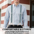 Suspenders for men Fashion Button End Work Suspenders for Men -  Adjustable braces  - Y Shape 1.4In. 