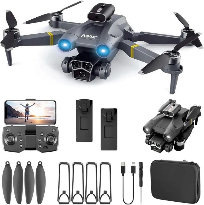 M3 Max EAC Dual Camera Drone with Brushless Motors: Stable Flight & Obstacle Avoidance for Beginners