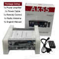 AK55 HiFi Digital Amplifier Max Power 90Wx2 Channel 2.0 Bluetooth Surround Sound AMP Speaker for Home Car BT 5.0 Audio Amplifier. 