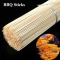 100PCS 20/30CM Disposable Bamboo Skewers Wooden Grill Grilling Bbq Tools Outdoor Cooking BBQ Sticks Barbecue Tools Fruit Sticks. 
