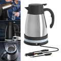 Car Electric Kettle DC 24V Auto Shut Off Automotive Accessories with Cigarette Lighter Heating Kettle for Outdoor Camping.