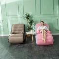 Inflatable Lazy Sofa Flocking PVC Sofa Chair Portable Rest Mattress S-Shaped Ergonomic Recliner Lunch Break Lounge Chair for Kid. 