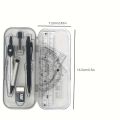 8-in-1 Mathematical Geometry Kit with Compass Ruler and Protractor, Essential for The Start of School Season. 