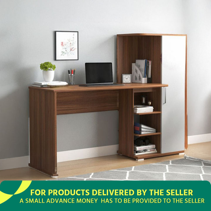 Andormahal Reading table/Computer table plus Book Shelf- Melamine Laminated Board (4ft by by 4.5ft by 16inch)