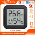 Mini Zigbee 3.0 Temperature Humidity Sensor APP Remote Control Thermometer For Smart Home Work With Tuya Alexa ZHA Zigbee2MQTT. 