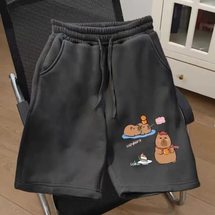 2025%20American%20Ins%20Style%20Capibala%20Printed%20New%20Fun%20Drawstring%20Shorts%20For%20Women's%20Street%20Fashion%20Brand%20Five%20Quarter%20Pants%20-%20Image%205