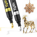 1pc Golden Silver Crome Marker Paint  Metallic Marker Pen Metal Waterproof Permanent Paint Marker Pens Oil Based for DIY Epoxy Resin Molds Arts Crafts Painting Calligraphy. 