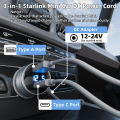 Starlink Mini Cigarette  Adapter USB C 3 in 1 Starlink Mini Voltage Step Up Cord 36V 1.67A Output 12V-36V Input 18 AWG. 