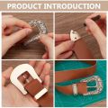 2 Sets Antique Western Cowboy Buckle Set 1" Wide Strap Floral Engraved Replacement Buckles for Men Women Alloy Belt kit.