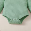 3PCS Baby Girl Clothes Set Long Sleeve Romper Top+Flowers Pant+Headband Spring&Autumn Lovely Outfit for Toddler Girl 0-18 Months. 