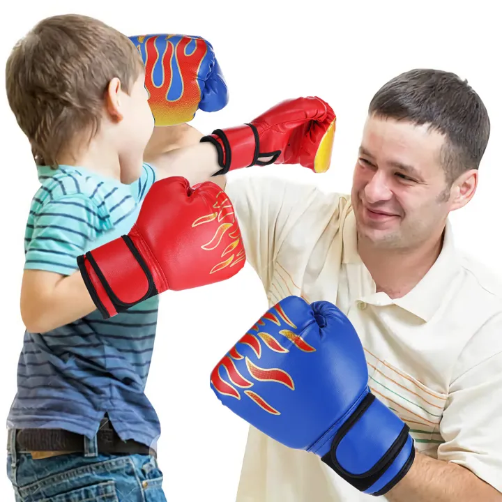 Kids%20Boxing%20Gloves%20Children%20Punching%20Training%20Sparring%20Comfortable%20Adjustable%20Fighting%20Mitts%20Hand%20Protector%20Black%20-%20Image%202