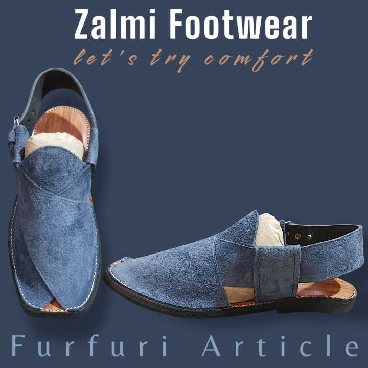 ZalmiFootware Fur Style Men Peshawari Chappal Shoes [Saplay] | Daraz.pk