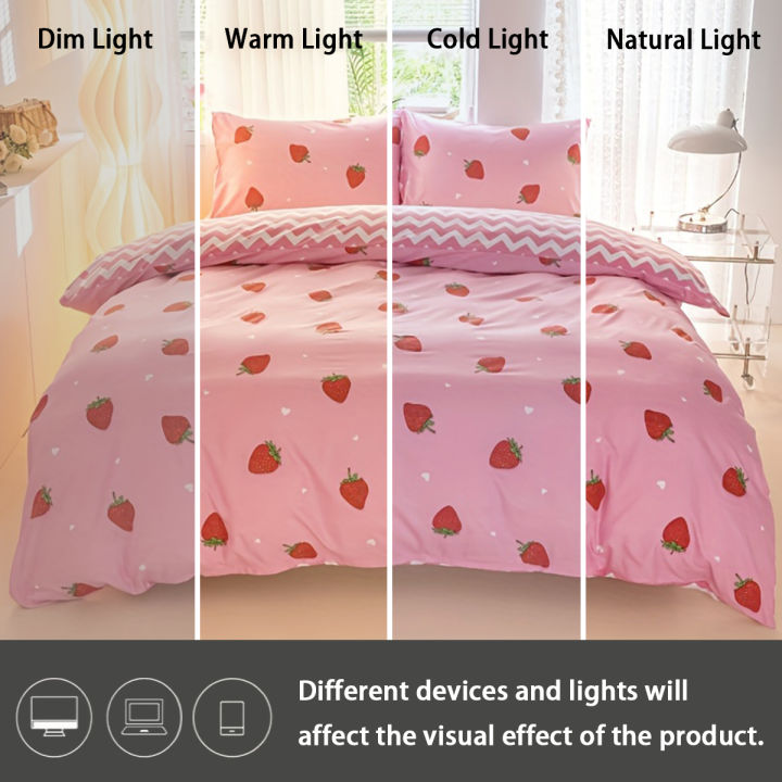 3pcs/set%20Small%20Strawberry%20Print%20Duvet%20Cover%20Set(1%20Duvet%20Cover%20&%202%20Pillowcase%EF%BC%89Soft%20And%20Skin-Friendly%20Duvet%20Cover%20Bedding%20Set%20-%20Image%206