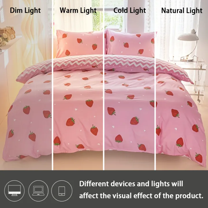 3pcs/set%20Small%20Strawberry%20Print%20Duvet%20Cover%20Set(1%20Duvet%20Cover%20&%202%20Pillowcase%EF%BC%89Soft%20And%20Skin-Friendly%20Duvet%20Cover%20Bedding%20Set%20-%20Image%206