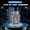 65W Charger USB C Charger GaN Fast Charging Quick Charge 3.0 Type C PD Charger For iPhone 15 14 13 Portable Wall Phone Adapter. 