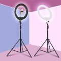 26CM Selfie LED Ring Light with 7ft height Stand Cell Phone Holder Dimmable 3 Light Modes for Live Stream, Makeup, Facebook, YouTube, Instagram,TikTok, Twitter. 