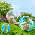 Hamster Exercise Ball Transparent Hamster Running Ball Wheel With Traction Rope For Small Animals Pet Supplies 14cm/18/cm. 