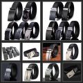 Men's casual all-lap letter automatic buckle leather belt Business gifts Belt clothing and accessories. 