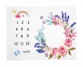 Flannel Baby Milestone Blanket Newborn Photo Props Monthly Blankets Play Mats Backdrop Cloth Calendar Photo Blanket. 