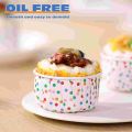 Cabilock 100pcs Disposable Ice Cream Cups Dessert Bowls Dot Paper Cups Party Supplies. 