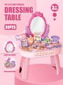 30pcs Kids dressing table toy girl simulation home makeup and makeup jewelry box 3-4 5-6 years old baby birthday gift. 