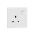 13A Plug Base - Orange Electric - Casablanca White - 3 Hole Square Pin - Switched - Lifetime Warranty. 