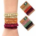 20pcs Boho Hair Ties For Women Braided Hair Rope Bracelet For Thick Hair Seamless Ponytail Holder Hair Accessories. 