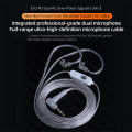KZ M2 Dual Mic Silver Plated Cable Headphone Cord 3.5MM Upgrade Cable Earphone Cable Headset Wire for Castor EDX ZS10 PRO. 