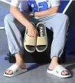 Men New Summer Slippers Fashion EVA Soft Bottom Casual Slides Light Beach Shoes Male Non-Slip Home Bathroom Sandals and Slippers. 