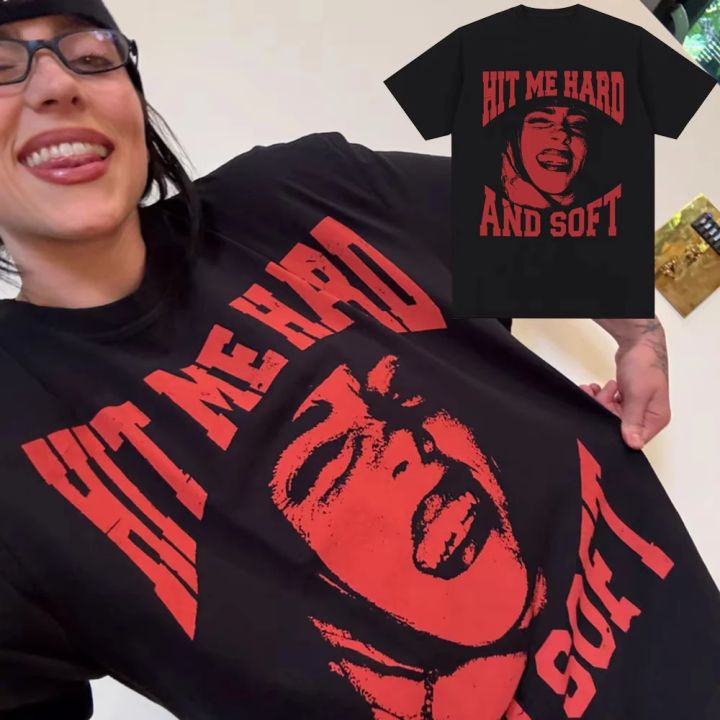 Hit Me Hard and Soft 2025 Tour T Shirt  Women Fashion Hip Hop T Shirts Harajuku CFans asual Short Sleeve T-shirts