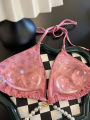 1 Pair Triangle Silicone Chest Patch Women's Push-up Self-adhesive Chest Pad Invisible Thickened Sponge Pad Swimwear Bikini Unde. 