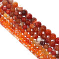 1 Strand Orange Natural Agate Loose Beads Gemstone Round Beads Natural Stone for Jewelry Making DIY 4/6/8/10/12mm. 