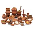 Making Clay Pot Kitchenware 20 pieces  set for kids Pottery Art Mitti Ke Bartan. 