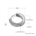 Lokaer Fashion 316L Stainless Steel Rhinestone Hoop Earrings 18K PVD Gold Plated Handmade Daily Jewelry for Women Girls E24216. 