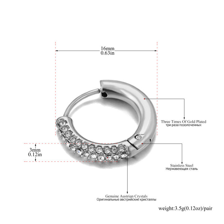 Lokaer%20Fashion%20316L%20Stainless%20Steel%20Rhinestone%20Hoop%20Earrings%2018K%20PVD%20Gold%20Plated%20Handmade%20Daily%20Jewelry%20for%20Women%20Girls%20E24216%20-%20Image%202