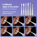 Baby's Luminous Ear Spoon With Dual LED Light Magnifying Glass 6 Types Ear Picks Cleaning Set USB Charging Earwax Cleaner. 