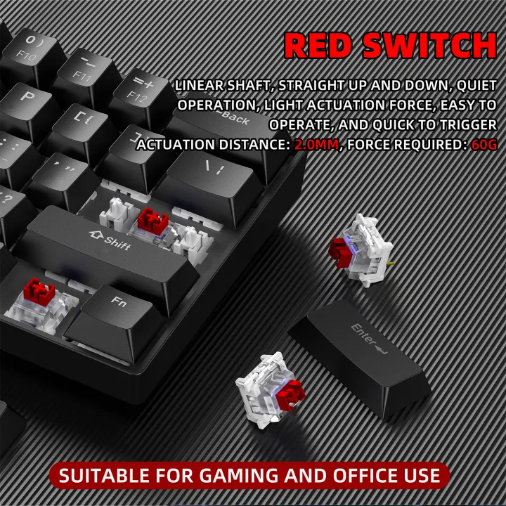 ZSUS%20Z61-B%20USB%20Gaming%20Mechanical%20Mini%20Keyboard%20Red%20Switch%20RGB%20Backlit%2061%20Keys%20Wired%20Feel%20for%20Game/Office%20-%20Image%203