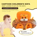 Cute Cartoon Animal Baby Feeding Chair Case Safety Soft Plush Baby Support Seat Case Learning To Sit for Toddlers Without Filler. 