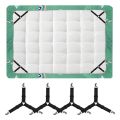 4Pcs Adjustable Bed Sheet And Quilt Holder for Bed Sheet Organizer Mattress Cover Clip For Home Elastic Straps Adjustable Clips.