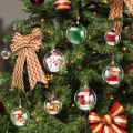 4-8CM Christmas Transparent Balls Hollow DIY Plastic Fillable Bauble Xmas Tree Hanging Ornaments Home Party  Box Decor. 