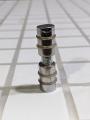 Double Head Glass Shelf Holder Polished Chrome Fix Wine Cabinet Studs Pegs. 