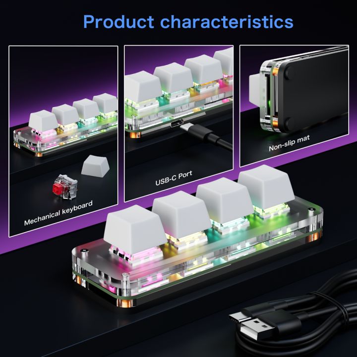 USB%20Mechanical%20Keyboard%20Custom%20Programming%20Knob%20Keyboard%204%20Keys%20Hot%20Swap%20Mini%20Keyboard%20Photoshop%20RGB%20Programming%20Macro%20Game%20-%20Image%204
