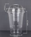 Transparent Cups With Dome Lids - Cups 120z Clear Plastic Cups Milkshake Cups. 