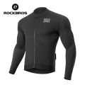 ROCKBROS Cycling Jersey Men's Autumn/Winter Fleece Warm Windproof Bicycle Jersey Heat Storage Breathable MTB Bike Jersey. 