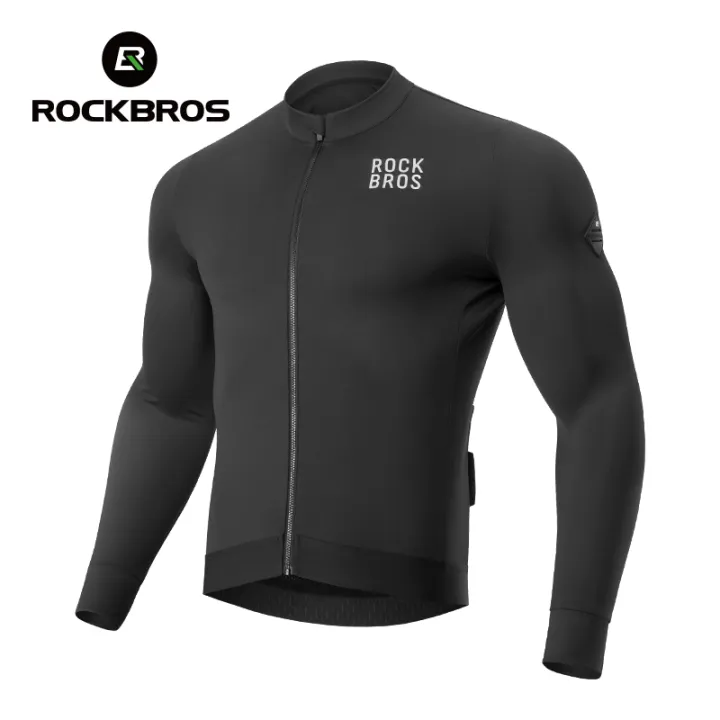ROCKBROS%20Cycling%20Jersey%20Men's%20Autumn/Winter%20Fleece%20Warm%20Windproof%20Bicycle%20Jersey%20Heat%20Storage%20Breathable%20MTB%20Bike%20Jersey%20-%20Image%202