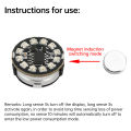 Magnetic Control Lamp Wireless LED Light Switch Colorful Breathe/gradient/rotate/flowing Lights W Battery Robots Sandtable Model.