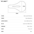 RYET Carbon Fiber Bike Saddle 142mm Super Light 125g Leather Road MTB Racing Pu Soft Seat Cushion Bicycle Saddles Cycling Parts.