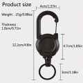 1/2/4pcs Extendable Retractable Holders Keychain Badge Reels Heavy Duty Clip With Carabiner Key Chain For Men Outdoor Bags.