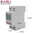 2P 63A TUYA APP WiFi Smart Circuit Earth Leakage Over Under Voltage Protector Relay Device Switch Breaker. 
